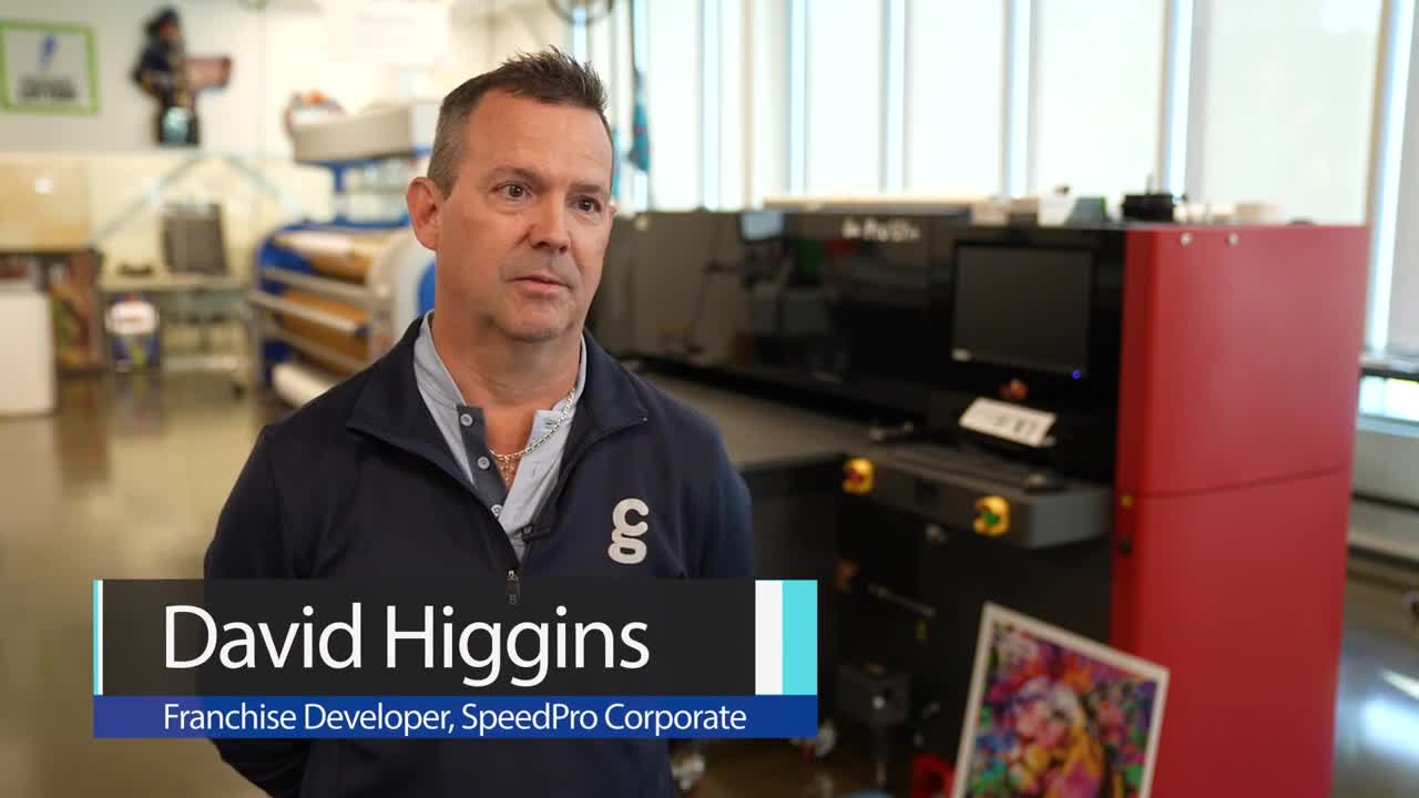 David Higgins, Franchise Developer at SpeedPro Corporate, on the EFI Pro 16h+