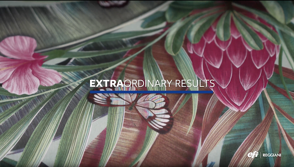 EFI Reggiani EXTRA Digital Textile Printer supporting visual